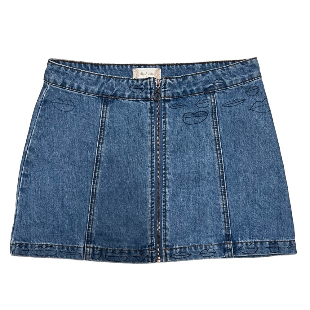 Altar’d State Moana Denim Blue Mini Skirt Size Small